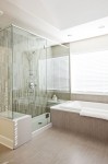 Love It or List It Vancouver Tile. Marble tile feature for shower.