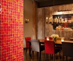 Red glass tile