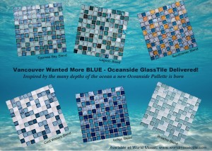 Blue Glass Tile by Oceanside