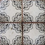 hand painted terracotta tile