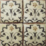 hand painted terracotta tile