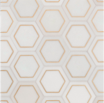 marble stone metallix hexagon tile vancouver